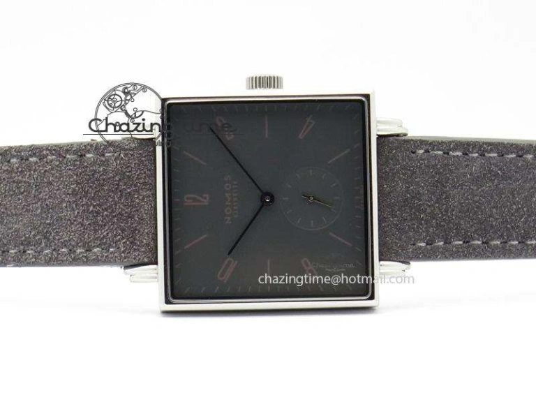 Tetra SS Grey Dial On Grey Leather Strap A2813