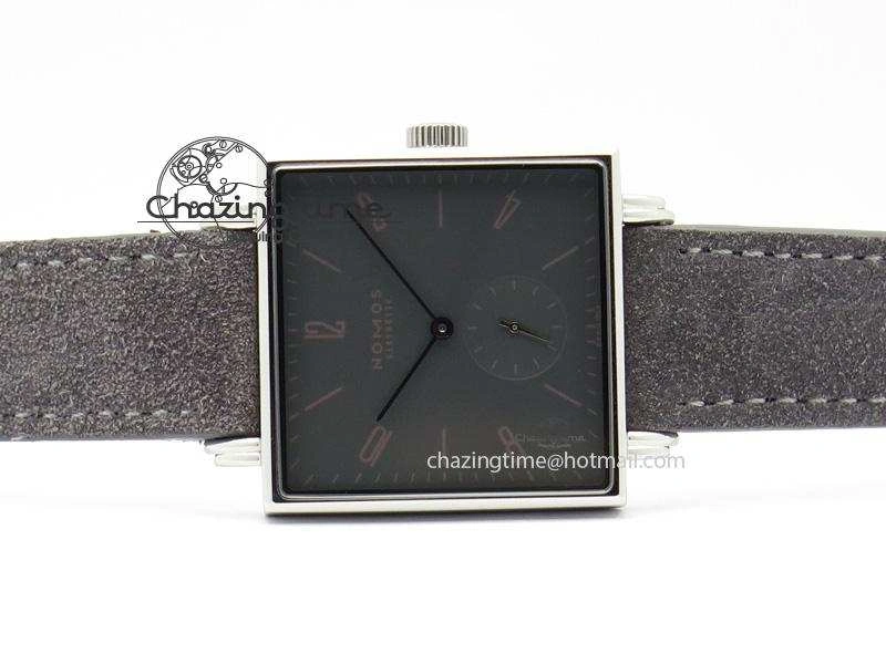 Tetra SS Grey Dial On Grey Leather Strap A2813