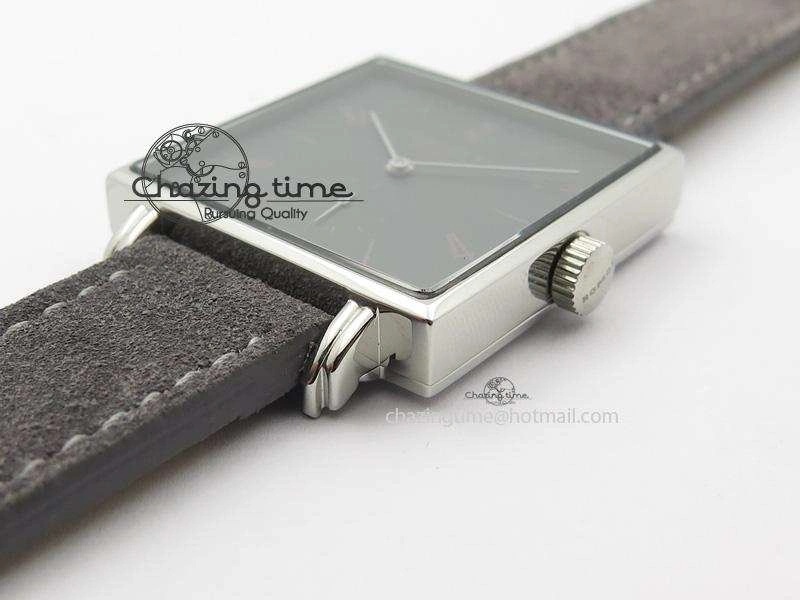 Tetra SS Grey Dial On Grey Leather Strap A2813