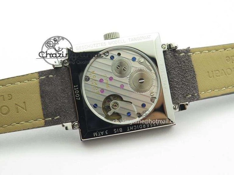 Tetra SS Grey Dial On Grey Leather Strap A2813