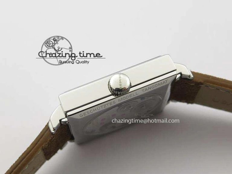 Tetra SS White Dial On Brown Leather Strap A2813