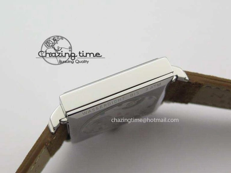Tetra SS White Dial On Brown Leather Strap A2813