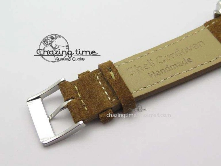 Tetra SS White Dial On Brown Leather Strap A2813
