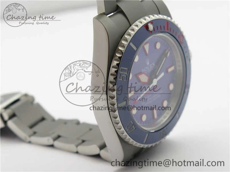 The Rough Matt Carbon Sandblast SS GMF Best Edition Blue Dial on SS Bracelet SA3130