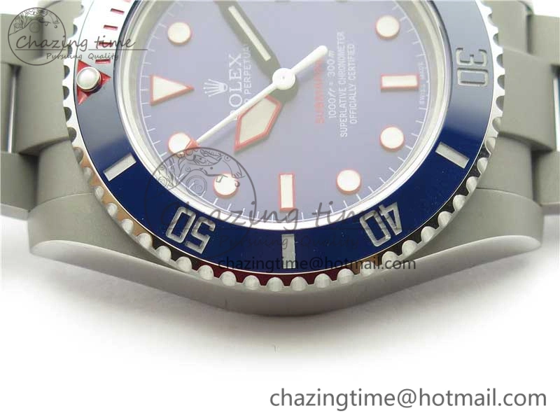 The Rough Matt Carbon Sandblast SS GMF Best Edition Blue Dial on SS Bracelet SA3130