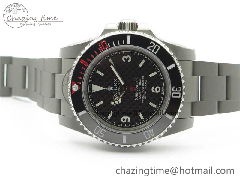 The Rough Matt Carbon Sandblast SS GMF Best Edition Carbon Dial on SS Bracelet SA3130