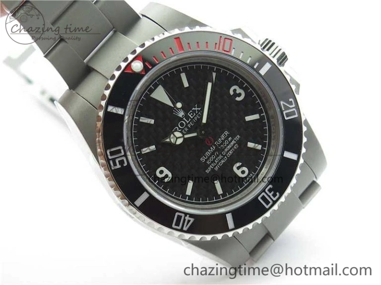 The Rough Matt Carbon Sandblast SS GMF Best Edition Carbon Dial on SS Bracelet SA3130