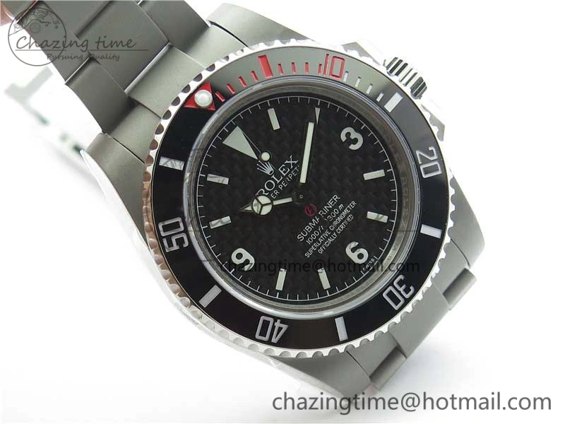 The Rough Matt Carbon Sandblast SS GMF Best Edition Carbon Dial on SS Bracelet SA3130