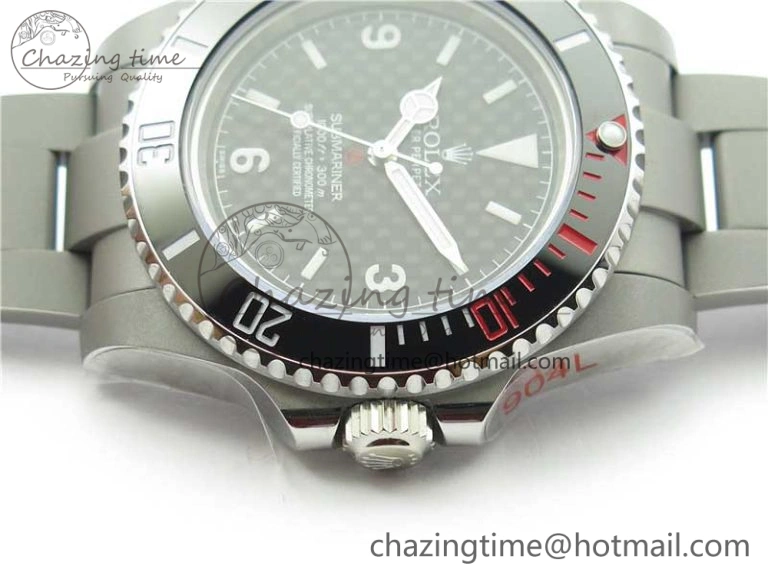 The Rough Matt Carbon Sandblast SS GMF Best Edition Carbon Dial on SS Bracelet SA3130