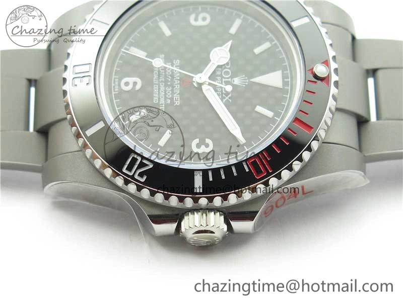The Rough Matt Carbon Sandblast SS GMF Best Edition Carbon Dial on SS Bracelet SA3130