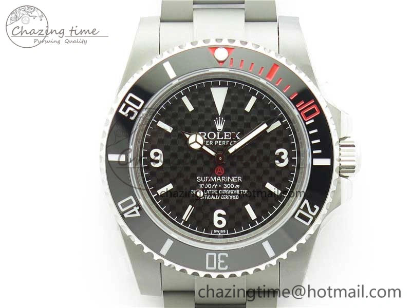 The Rough Matt Carbon Sandblast SS GMF Best Edition Carbon Dial on SS Bracelet SA3130