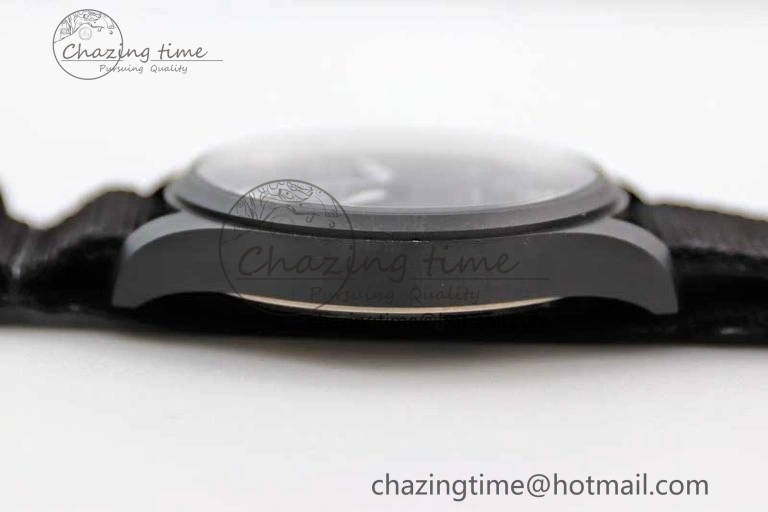 Top Gun IW326901 Ceramic M+F 1:1 Best Edition Black Dial on Black Nylon Strap A2892