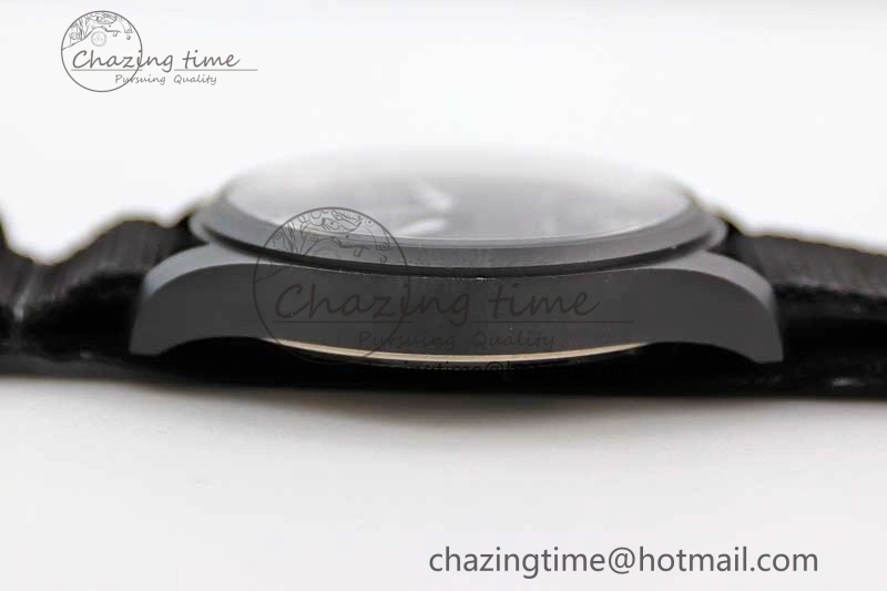 Top Gun IW326901 Ceramic M+F 1:1 Best Edition Black Dial on Black Nylon Strap A2892