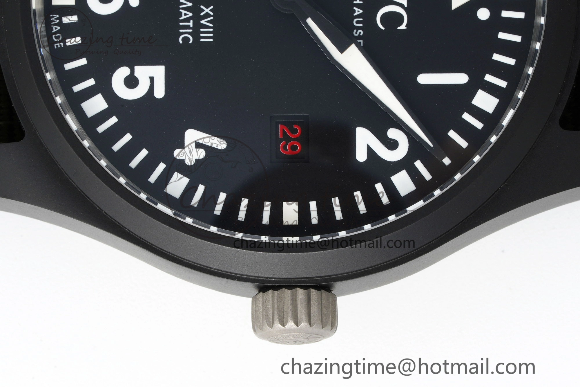 Top Gun Pilot Mark XVIII Limited “SFTI” M+F 1:1 Best Edition Black Dial on Green Nylon Strap A35111