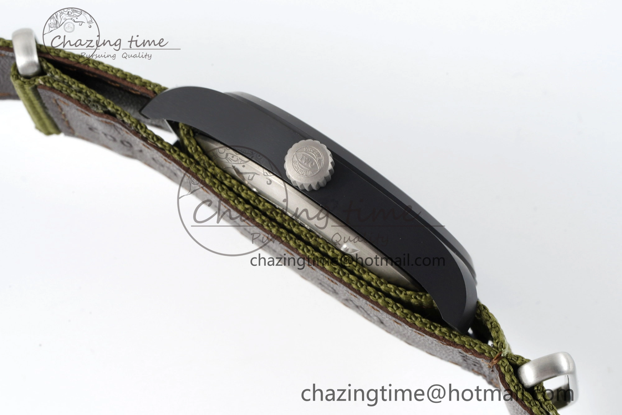 Top Gun Pilot Mark XVIII Limited “SFTI” M+F 1:1 Best Edition Black Dial on Green Nylon Strap A35111