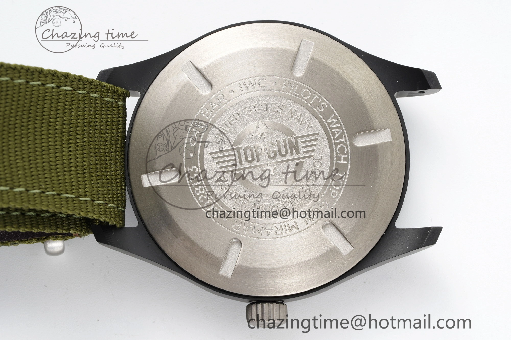 Top Gun Pilot Mark XVIII Limited “SFTI” M+F 1:1 Best Edition Black Dial on Green Nylon Strap A35111