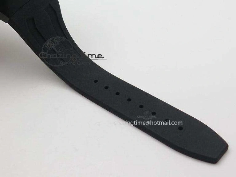 Tourbillon Concept GMT PVD Black Dial On Black Rubber Strap Japan Quartz