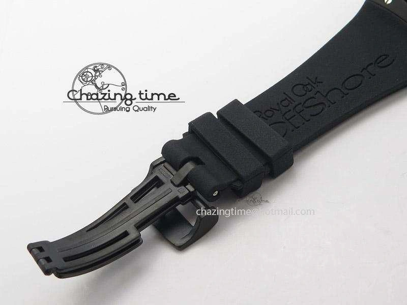 Tourbillon Concept GMT PVD Black Dial On Black Rubber Strap Japan Quartz