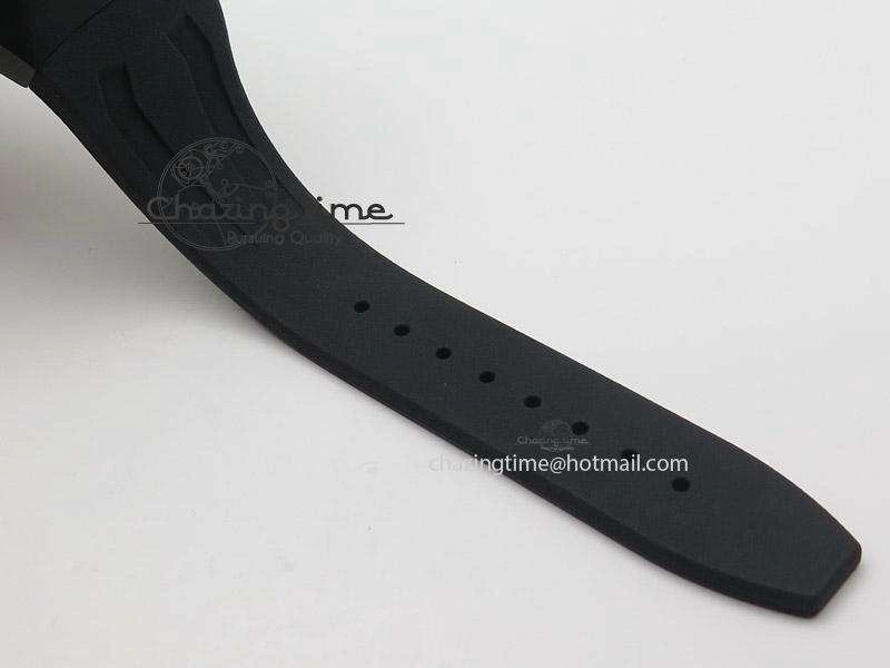 Tourbillon Concept GMT PVD Black Blue Dial On Black Rubber Strap Japan Quartz