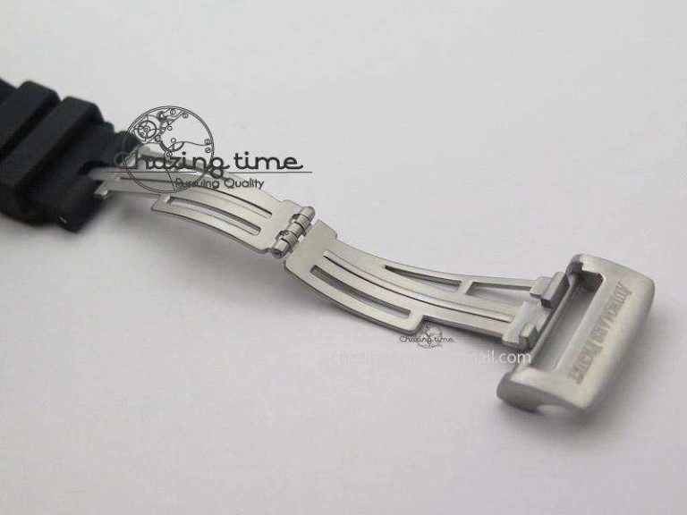 Tourbillon Concept GMT PVD Black White Dial On Black Rubber Strap Japan Quartz