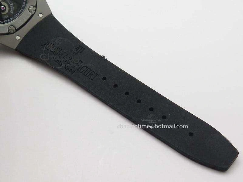Tourbillon Concept GMT SS Black Blue Dial On Black Rubber Strap Japan Quartz