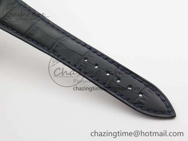 Tradition 7057BB 11 9W6 SS Real PR SF 1:1 Best Edition Skeleton Dial On Blue Leather Strap A507