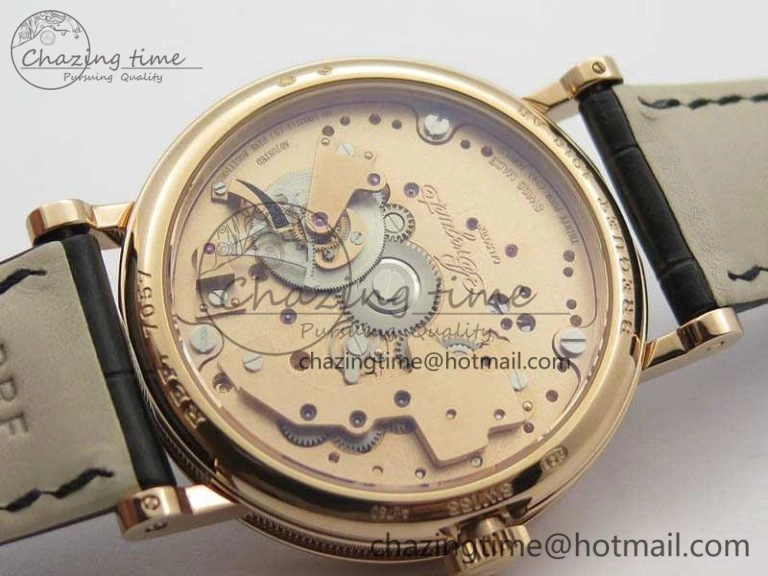 Tradition 7057BR R9 9W6 RG Real PR SF 1:1 Best Edition RG Skeleton Dial On Leather Strap A507