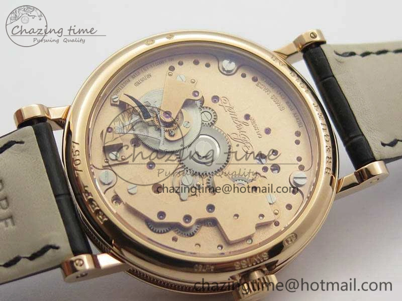 Tradition 7057BR R9 9W6 RG Real PR SF 1:1 Best Edition RG Skeleton Dial On Leather Strap A507