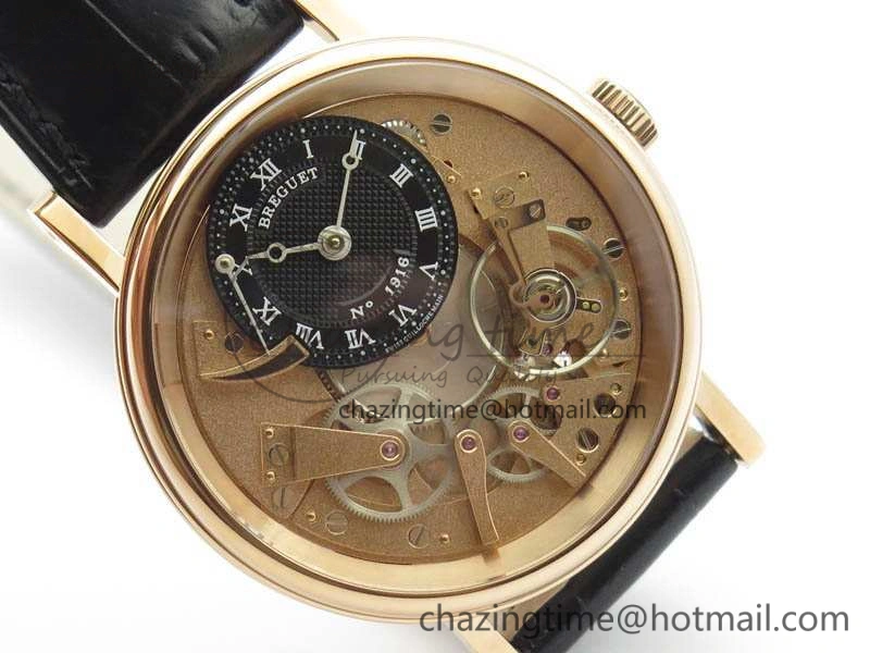 Tradition 7057BR R9 9W6 RG Real PR SF 1:1 Best Edition RG Skeleton Dial On Leather Strap A507