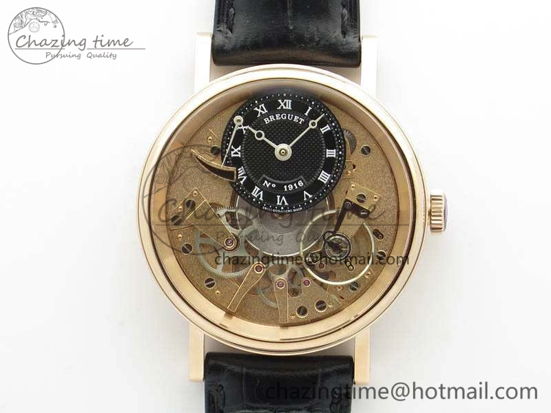 Tradition 7057BR R9 9W6 RG Real PR SF 1:1 Best Edition RG Skeleton Dial On Leather Strap A507