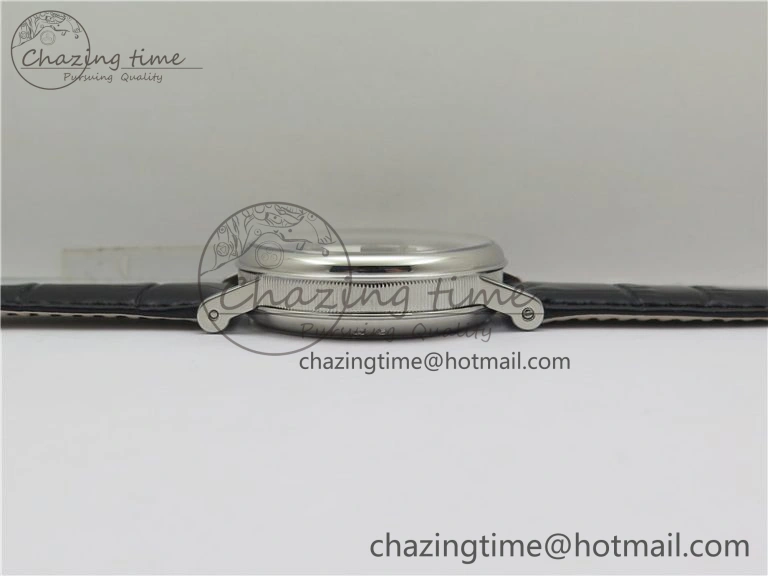 Tradition 7097BB G1 9WU SS Real PR SF 1:1 Best Edition Silver Skeleton Dial on Black Leather Strap A505