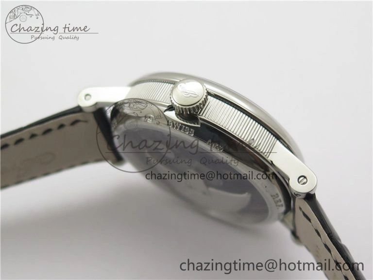 Tradition 7097BB G1 9WU SS Real PR SF 1:1 Best Edition Silver Skeleton Dial on Black Leather Strap A505