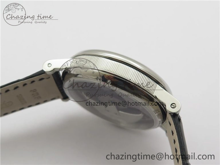 Tradition 7097BB G1 9WU SS Real PR SF 1:1 Best Edition Silver Skeleton Dial on Black Leather Strap A505