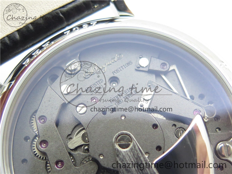 Tradition 7097BB G1 9WU SS Real PR SF 1:1 Best Edition Silver Skeleton Dial on Black Leather Strap A505
