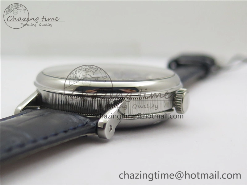 Tradition 7097BB GY 9WU SS Real PR SF 1:1 Best Edition Blue Skeleton Dial on Blue Leather Strap A505