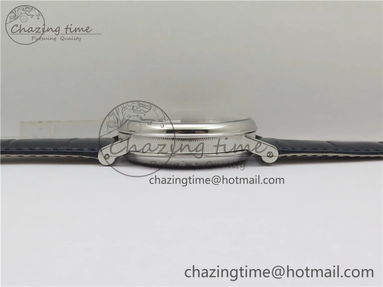 Tradition 7097BB GY 9WU SS Real PR SF 1:1 Best Edition Blue Skeleton Dial on Blue Leather Strap A505