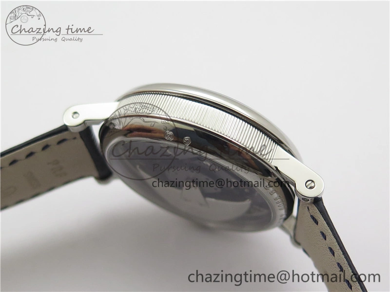 Tradition 7097BB GY 9WU SS Real PR SF 1:1 Best Edition Blue Skeleton Dial on Blue Leather Strap A505