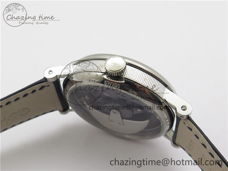 Tradition 7097BB GY 9WU SS Real PR SF 1:1 Best Edition Blue Skeleton Dial on Blue Leather Strap A505