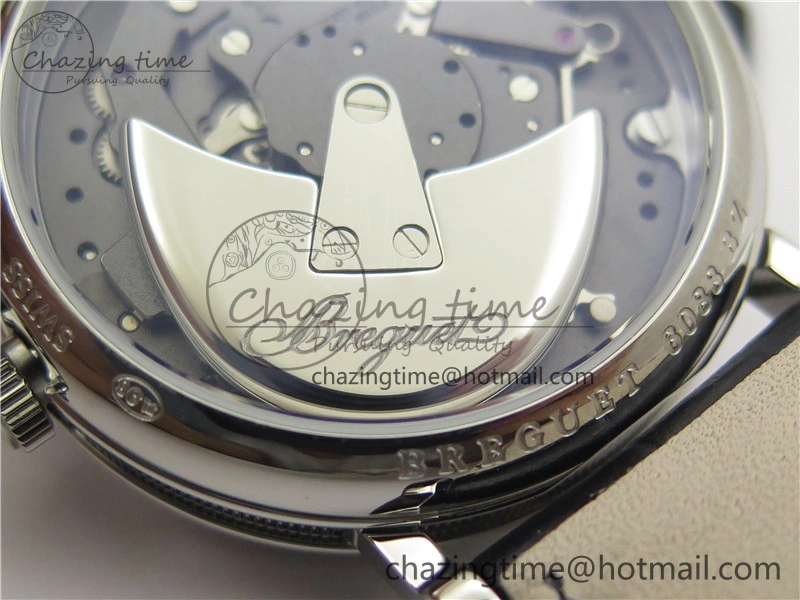 Tradition 7097BB GY 9WU SS Real PR SF 1:1 Best Edition Blue Skeleton Dial on Blue Leather Strap A505