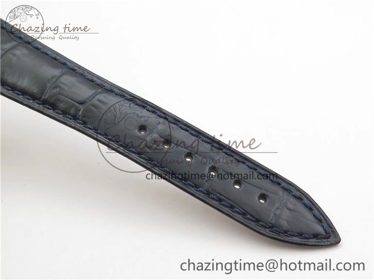 Tradition 7097BB GY 9WU SS Real PR SF 1:1 Best Edition Blue Skeleton Dial on Blue Leather Strap A505
