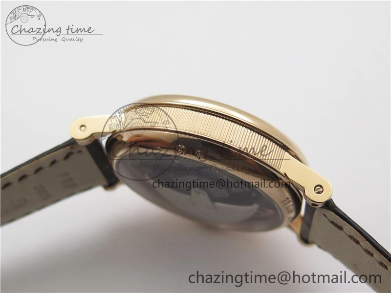 Tradition 7097BR G1 9WU RG Real PR SF 1:1 Best Edition Silver Skeleton Dial on Black Leather Strap A505