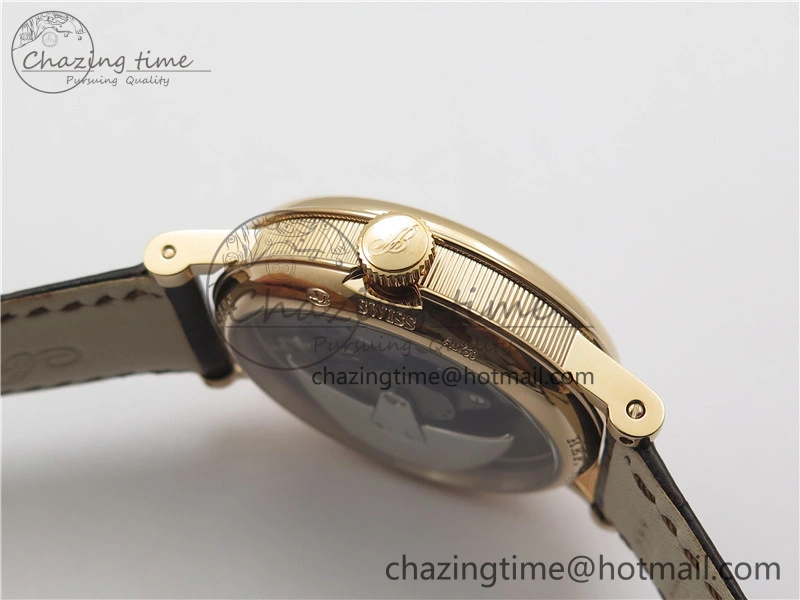 Tradition 7097BR G1 9WU RG Real PR SF 1:1 Best Edition Silver Skeleton Dial on Black Leather Strap A505