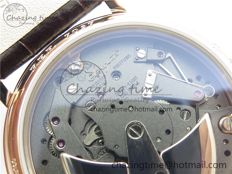 Tradition 7097BR G1 9WU RG Real PR SF 1:1 Best Edition Silver Skeleton Dial on Black Leather Strap A505