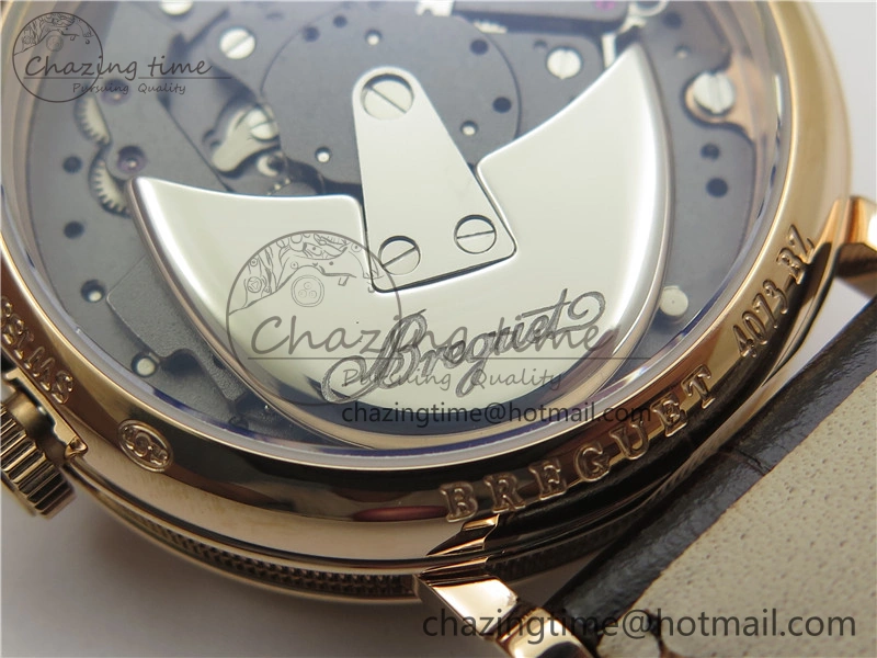 Tradition 7097BR G1 9WU RG Real PR SF 1:1 Best Edition Silver Skeleton Dial on Black Leather Strap A505