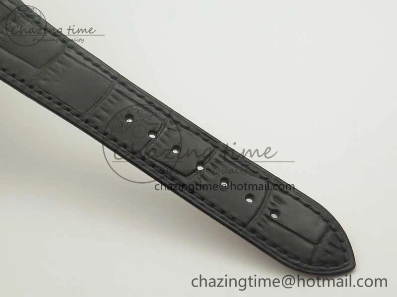 Tradition Tourbillon SS BBR Best Edition Full Diamond Paved Skeleton Dial on Black Leather Strap