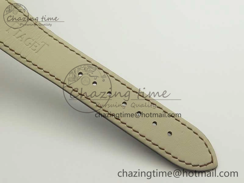 Tradition YG BBR Best Edition Diamond Paved Skeleton Dial on Brown Leather Strap A23J