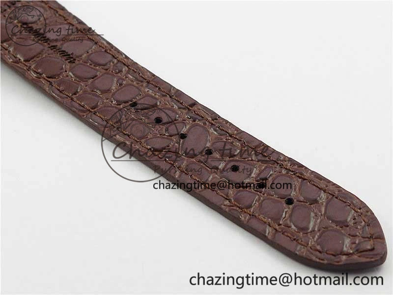 Traditionnelle 4010T RG AIF Best Edition White on Brown Leather Strap A2460QCL