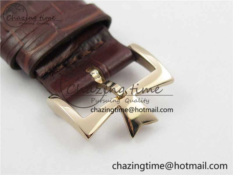 Traditionnelle 4010T RG AIF Best Edition White on Brown Leather Strap A2460QCL
