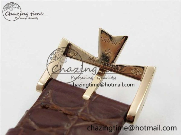 Traditionnelle 4010T RG AIF Best Edition White on Brown Leather Strap A2460QCL