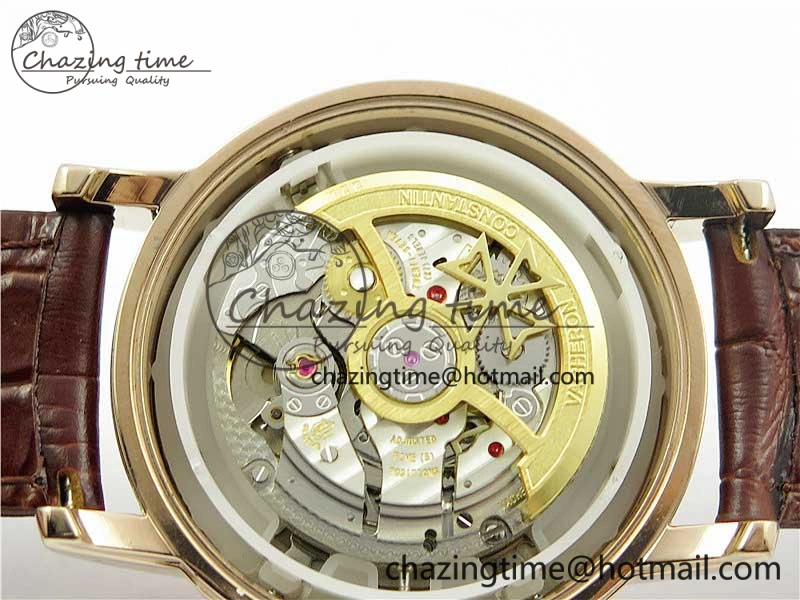Traditionnelle 4010T RG AIF Best Edition White on Brown Leather Strap A2460QCL
